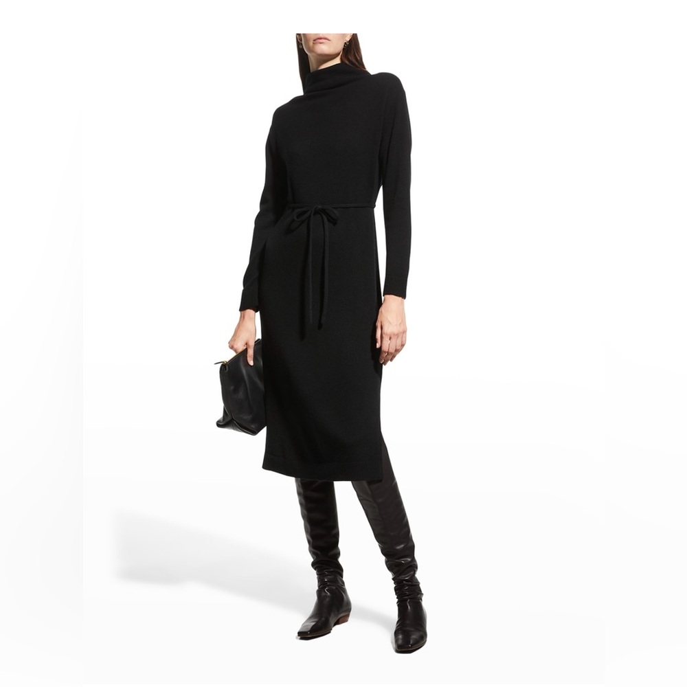 NWOT VINCE. Mock Neck Sweater Dress Black size Small
